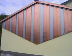 Fassadenverkleidung mit Kupferblech